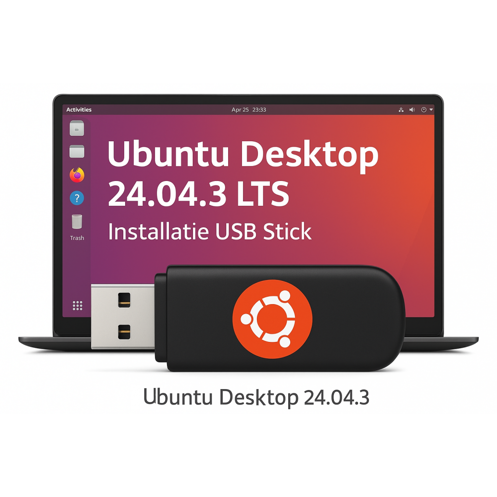 Ubuntu Desktop 24.04.3 LTS – Linux Installatie USB Stick – Startklaar ...